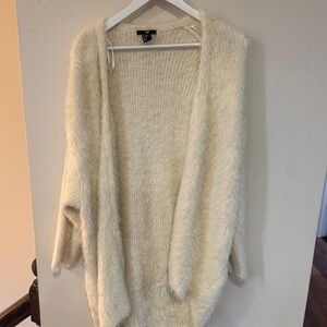 H&M Cream Open-Front Cardigan